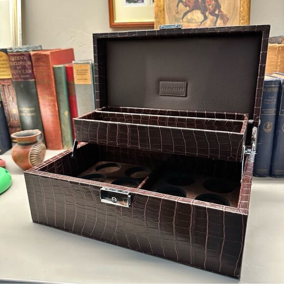 Bobbi Brown Other - Bobbi Brown | brown croc embossed vegan leather valet case